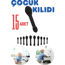 Özgürce 15'li Siyah Çekmece ve Dolap Güvenlik Kilidi, Kolay Takılır