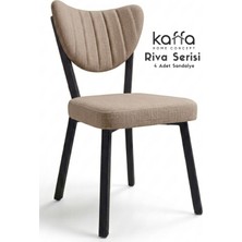 Kaffahome Riva , Modern Mutfak Sandalyesi, Yemek Odası Sandalyesi, Bahçe, Kafe - 4 Adet Cappucino Sandalye