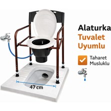 PremiumPort Hijyenik ve Konforlu Hasta Tuvaleti, Rahat Kullanım Sağlayan Wc Sandalyesi