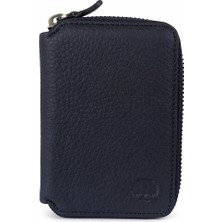 Mgv Çanta 796 Wallet Unisex Mat Siyah Fermuarlı Hakiki Dericüzdan