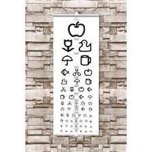 PremiumPort Çocuk Göz Eşeli Işıksız Snellen Eşeli Branda Ürün