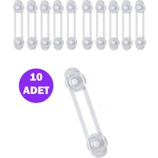 Özgürce 10 Adet Çok Amaçlı Uzun Dolap Çekmece Güvenlik Kilidi Seti