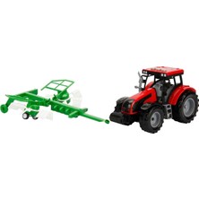 Aya Toys Sesli ve Işıklı Pulluklu Pilli Traktör Kırmızı