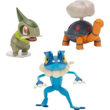 Pokemon Battle 3'lü Fi̇gür Seti̇ Axew Frogadier Torkoal