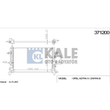 Universal Radyatör Opel Astra H Zafıra B (605*359*23) Al/pl/brz