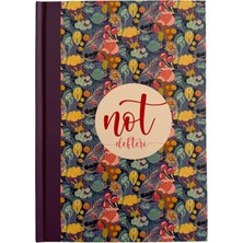 Elma Kırtasiye Çiçek Serisi 14X20 Sert Kapak Çizgili Defter 120 Yaprak