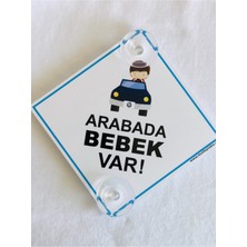 Özgürce Bebek Dikkat Ikaz Levhası 15X15 Cm, Pleksi Malzeme, Araba Temalı