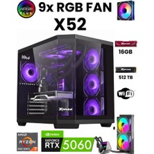 XGaming X52 Ryzen 7 5700X 16GB 512GB M.2 SSD 8gb RTX5060 Sıvı Soğutmalı Oyuncu Oem Seti