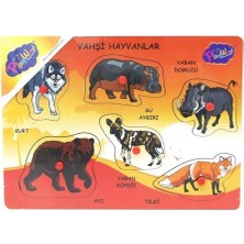Hsc Bilişim ONY-135-136-137 Ahşap Tutmali Vahşi̇ Hayvanlar