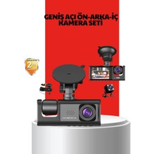 Hsc Bilişim 170° Geniş Açı Ön-Arka-Iç Kamera Seti – Tam Kapsamlı Araç Güvenliği