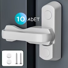 Özgürce 10 Adet Pvc Emniyet Kilidi Pencere ve Kapı Güvenliği Seti