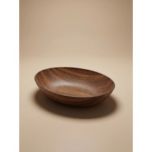 Palu XL Oval Servis Kasesi 26,5x40x9 cm | Büyük Boy Sunum Kase Ahşap Görünümlü