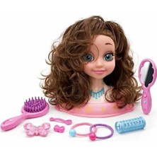 Global Ellisa Prenses Bebek Büst Seti Siyah Saçlı