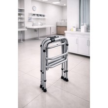 PremiumPort Katlanabilir Paslanmaz Alüminyum Walker, 55X75 Cm, 84 cm Ayarlanabilir Yükseklik