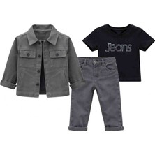 Efbey Kids Erkek Çocuk 3’lü Takım (Ceket + Tişört + Pantolon)