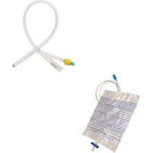 PremiumPort Silikon Foley Idrar Sondası 2 Yollu No 20 T Musluklu Set