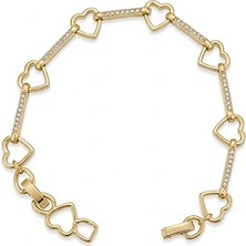CM Jewelry Kalp Tasarımlı Taşlı 17CM Bileklik