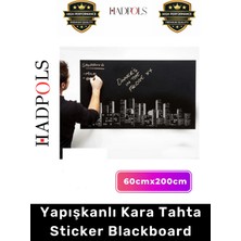 Özbience Yapışkanlı Büyük Boy Siyah Yaz Sil Duvar Sticker, Mutfak ve Çocuk Odası Dekorasyonu