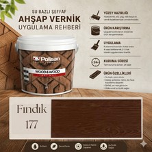 Polisan Wood&wood Anti Aging Ahşap Verniği Yarı Mat Su Bazlı  Ahşap Boyası 0,75 Lt Fındık