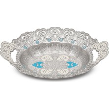 Özbience El Işi Mineli Oval Hurmalık, Şekerlik, Çerezlik, Lokumluk (430-M)