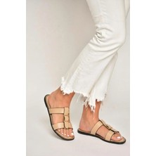 Fox Shoes Y973447209 Ten Toka Detaylı Kadın Terlik