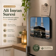 Nuha Ali Imran Suresi Sesli Buzdolabı Magneti | Şarjlı, 4 Saat Çalışma, Güçlü Mıknatıs, Manevi Hediye