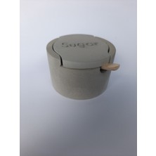 Özbience Gri Beton Şekerlik (Kaşıklı) - Modern ve Şık Tasarım