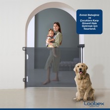 Özgürce Katlanabilir Çocuk ve Evcil Hayvan Güvenlik Kapısı, Merdiven Bariyeri 150 cm Gri