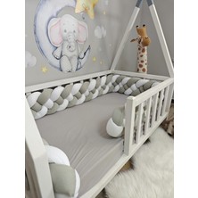 Özgürce Örgü Korumalık Seti 4'lü 500 Cm, Montessori Yatak Kapı Boşluğu Güvenliği