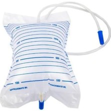 PremiumPort Düz Musluklu 2000ML Galena Idrar Torbası, 50 Adet Steril Paket