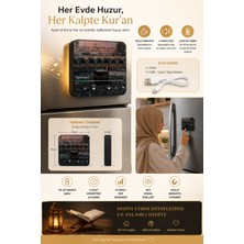 Nuha Ayetel Kürsi Sesli Buzdolabı Magneti | Şarjlı, 4 Saat Çalışma, 4 Ses Seçeneği, Güçlü Mıknatıs | Manevi Huzur Hediyesi