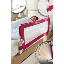 Özgürce Çocuklar Için Pembe Yatak Bariyeri 150X48 cm Güvenli Koruma