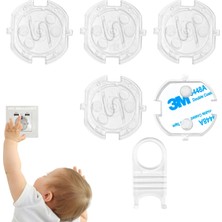 Özgürce Şeffaf Bebek Priz Koruyucu 5 Kapak ve Anahtar, Güvenli Kullanım Seti