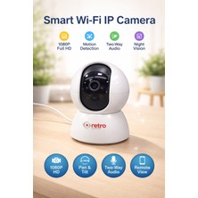 Özgürce Hd 1080P Ptz Wifi Ip Kamera, Gece Görüşlü, Ev ve Evcil Hayvan Takipli