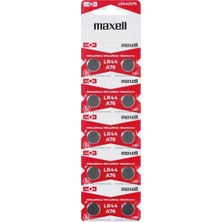 Epilons Maxell LR44 AG13 SR44 A76 1.5V Alkalin Saat Pili 10 Adet