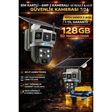 Özgürce 2k Güvenlik Kamerası 4g Sım Kartlı Güneş Enerjili 8000MAH Batarya