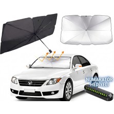 SYG Numaratör Hediyeli Araç İçi Katlanabilir Güneşlik 140 cm x 77 cm Gümüş Renk Volkswagen İçin