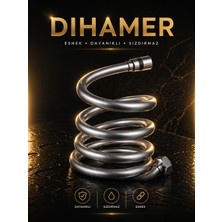 Dihamer 150 cm Pvc Duş Hortumu – Esnek, Dayanıklı, Sızdırmaz Krom Bağlantılı Universal Duş Başlığı Hortumu