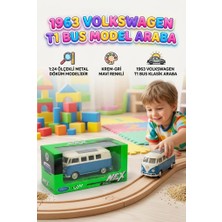 Farbu Oyuncak Welly 1:24 Ölçekli Lisanslı Orjinal 1963 Volkswagen T1 Bus Kapıları Açılabilir Model Oyuncak Araba