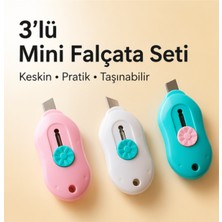 Van Vleck 3’lü Mini Maket Bıçağı Seti – Falçata Seti, Hassas Kesim Için Pratik Kesici Alet