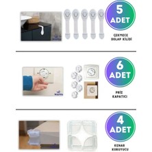 Özgürce Çocuk Güvenlik Seti: Çekmece, Köşe ve Priz Koruyucu Emniyet Paketi