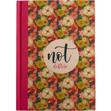 Elma Kırtasiye Çiçek Serisi 14X20 Sert Kapak Çizgili Defter 120 Yaprak