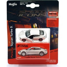 Maisto 1:64 Speed Icons Koleksiyon Araçlar Porsche Taycan Turbo S Beyaz
