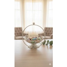 Özbience Eşsiz Tasarımlı Gümüş Şekerlik ve Meyvelik, Dekoratif ve Şık Görünüm