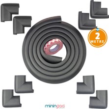 Özgürce Esnek Siyah Kauçuk Köşe Koruyucu 2 Metre 4’lü Paket Hediye