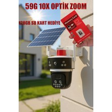 Özgürce Güneş Enerjili 10X Optik Yakınlaştırmalı Güvenlik Kamerası, Sim Kartlı