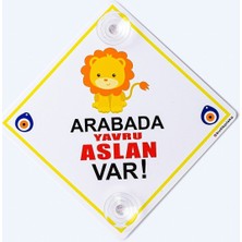 Özgürce Arabada Bebek Var Ikaz Levhası 15X15 Cm, 3 mm Pleksi Güvenlik Levhası