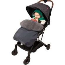 Özgürce Lüks Bebek Arabası Battaniyesi, Gri Lacivert, Yumuşak ve Şık Desen