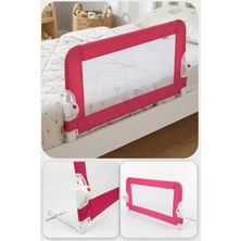 Özgürce Pembe Çocuk Yatak Bariyeri 83X48 Cm, Güvenli ve Şık Uyku Koruyucu