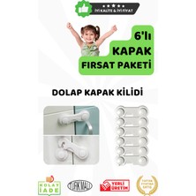 Özgürce 6'lı Çift Kapaklı Bebek ve Çocuk Dolap Kilidi Fırsat Paketi